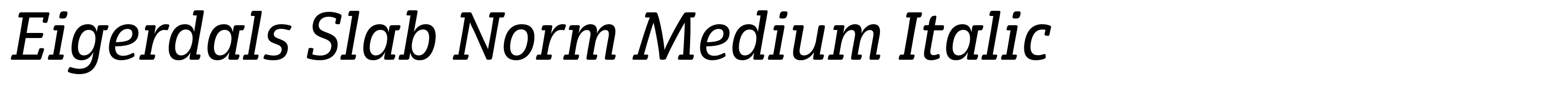 Eigerdals Slab Norm Medium Italic